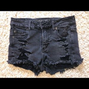 American Eagle High rise shortie jean shorts